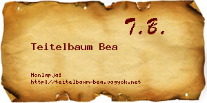 Teitelbaum Bea névjegykártya